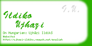 ildiko ujhazi business card